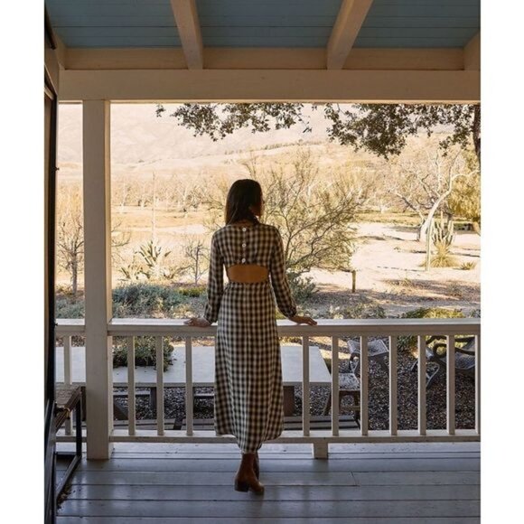 💕CHRISTY DAWN💕 The Sian Dress ~ Olive Gingham XS NWT - Picture 8 of 16